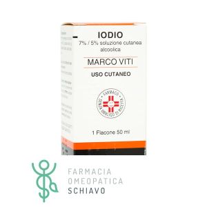 Iodine Marco Viti 7% / 5% Alcoholic Cutaneous Solution 50 ml