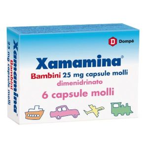 Xamamina Bambini 25mg Dimenidrato Antiemetico 6 Capsule Molli