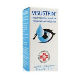 Visustrin Eye Drops 100mg/100ml Inflamed Red Eyes And Itchy Bottle 10ml