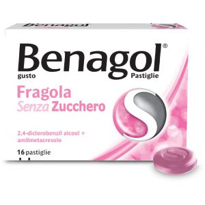 Benagol Strawberry Lozenges Without Sugar Antiseptic Oral Cavity 16 Lozenges