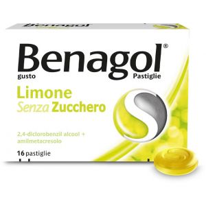 Benagol Pastiglie Limone Senza Zucchero Antisettico Cavo Orale 16 Pastiglie