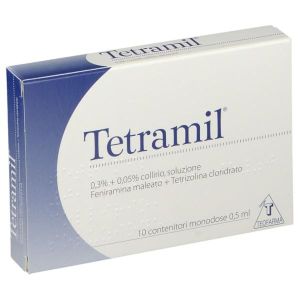 Tetramil Collirio  0,3% + 0,05% Feniramina Maleato 10 Flaconcini 0,5ml Globuli Contenitore MONOdose