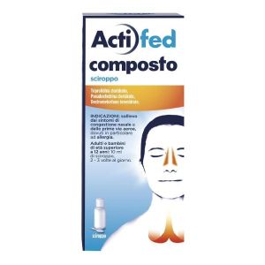 Actifed Composto Sciroppo Pseudoefedrina Cloridrato Decongestionante 100ml