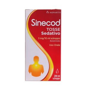 Sinecod Cough Sedative Syrup 3mg/10g Butamirate Citrate 200ml
