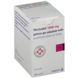 Flectadol 1000mg Acetilsalicilato di Lisina Antidolorifico 20 Bustine