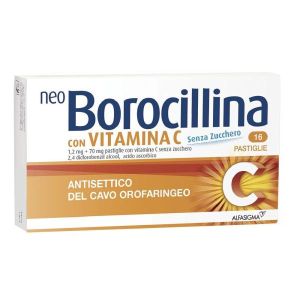 Neoborocillina C Antisettico Orale 16 Pastiglie Senza Zucchero