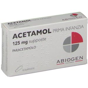 Acetamol Prima Infanzia 125mg Paracetamolo 10 Supposte