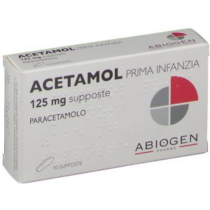 Abiogen Pharma Acetamol Early Childhood 10 Suppositories 125mg