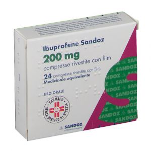 Sandoz Ibuprofen 200mg Pain Reliever 24 Coated Tablets