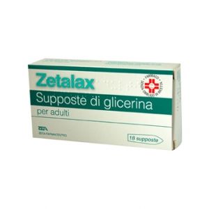 Zetalax Adults 2.25g Glycerol Constipation 18 Suppositories