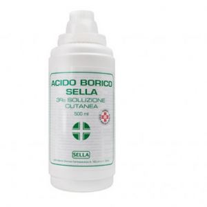 Sella Boric Acid 3% Cutaneous Solution Bottle 500 ml