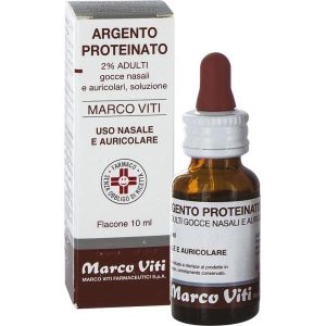 Argento Proteinato Marco Viti Adulti 2% Gocce Nasali e Auricolari, Soluzione