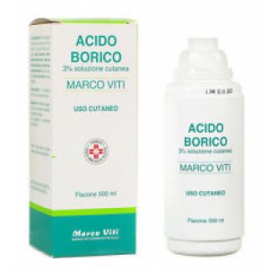 Boric Acid Marco Viti Cutaneous Solution 3% Antiseptic 200ml