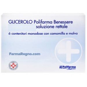 Glycerol Polifarma Wellness Early Childhood 2,25g Rectal Solution 6 Single-Dose with Chamomile and Mallow