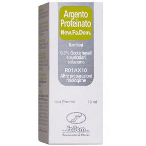 Argento Proteinato New Fadem  0,5% Gocce Nasali e Auricolari Bambini 10ml