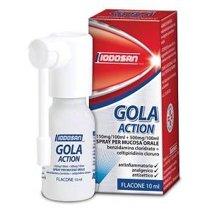 Iodosan Gola Action 0.15% + 0.5% Spray For Oral Mucosa 10ml