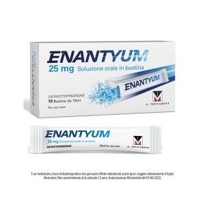 Enantyum 25mg Soluzione Orale Liquida In Bustina 10x10ml