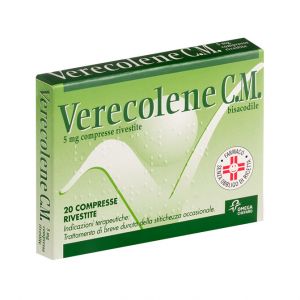 Verecolene CM 5mg Bisacodyl Occasional Constipation 20 Coated Tablets