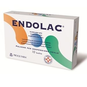 Proge Farm Endolac Oral Suspension Treatment of Intestinal Syndromes 10 Sachets