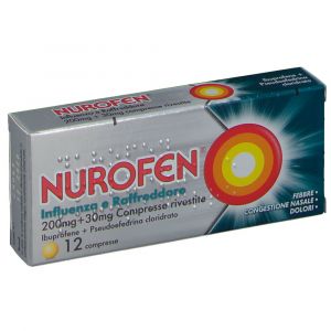 Nurofen Flu And Cold 200mg+30mg 12 Coated Tablets