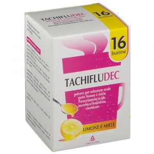 Angelini Tachifludec Powder For Oral Solution Lemon And Honey Flavor 16 Sachets