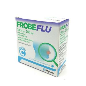 FrobeFlu Acetylsalicylic Acid and Vitamin C 20 Effervescent Tablets