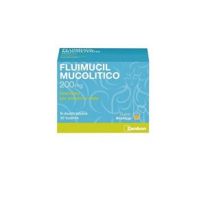 Fluimucil Mucolytic 200mg Granules N-acetylcysteine 30 Sachets
