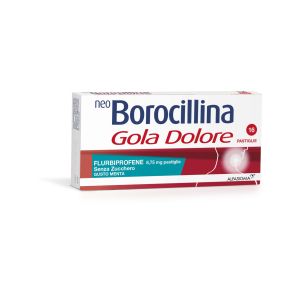 Neoborocilina Throat Painflurbiprofen 8.75mg 16 Lozenges Without Sugar