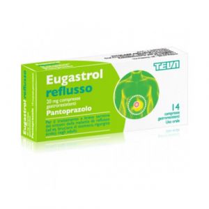 Eugastrol Reflux 20mg Pantoprazole 14 Gastro-resistant Tablets
