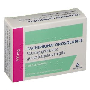 Tachipirina Buccal 500mg Strawberry-Vanilla Flavor 12 Sachets
