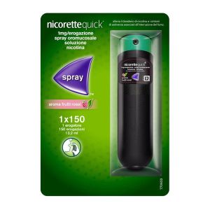 Nicorettequick Spray  1 Flaconcino 150 Dosi Soluzione Oromucosale 1mg/erogazione Frutti Rossi
