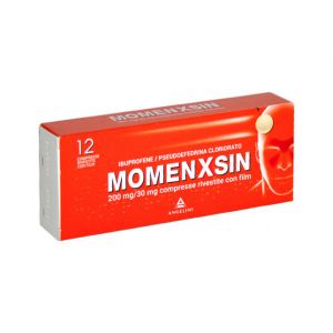 Momenxsin 200mg Ibuprofen + 30mg Pseudofedrine Hydrochloride 12 Tablets