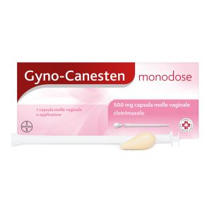 Gyno-canesten 500mg single dose for candida vaginal capsule and applicator