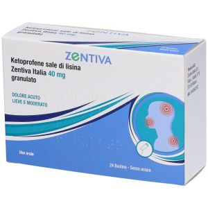 Ketoprofene Sale di Lisina  Zentiva Italia  Orale Grat 24 Bust 40mg