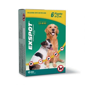 Exspot Spot-on Solution Dogs Up to 40kg 6 Single-dose Pipettes