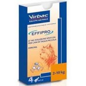 Effipro Spot-On Pesticide for Small Dogs 2-10 Kg 67 mg 4 Pipettes