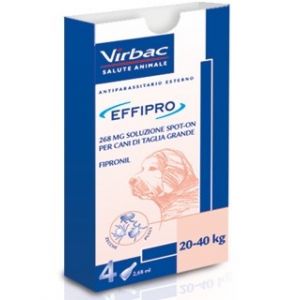 Effipro Spot-On Pesticide for Large Breed Dogs 20-40 Kg 268 mg 4 Pipettes