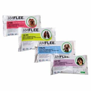 Amflee Spot On 3 Pipettes 134mg For Medium Dogs 10 To 20 Kg