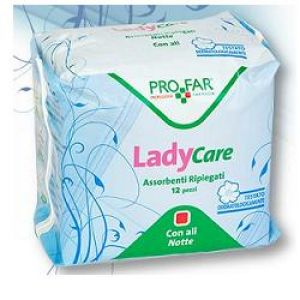 Ladycare night pads with wings 12 pieces profar