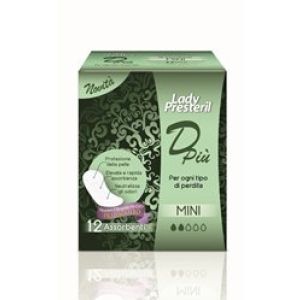 Lady presteril dpiu mini sanitary pads for light incontinence 12 pieces