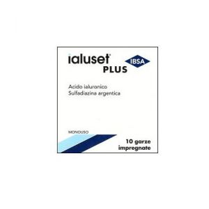 Ialuset Plus Infected Wounds And Burns 10 Impregnated Gauzes 10x10 Cm