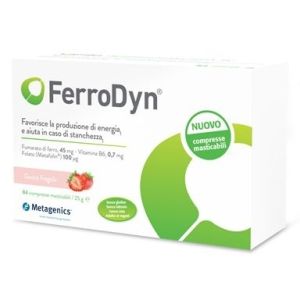 Metagenics Ferrodyn Strawberry Flavor 84 Chewable Tablets