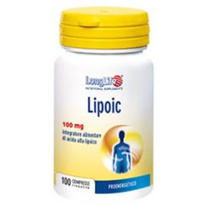 Longlife Lipoic 100mg Food Supplement 100 Capsules