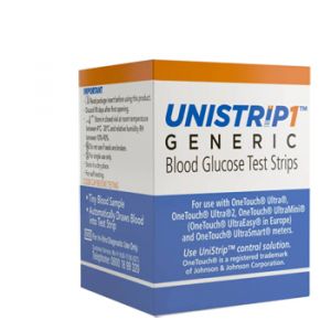 Unistrip1 Test Strips For Measuring Blood Glucose 25 Strips