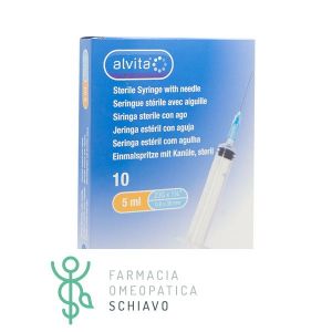 Alvita Siringa Sterile 5ml Modello Ago G23 10 Pezzi