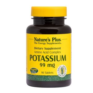 Nature's Plus Chelated Potassium 99mg Food Supplement 90 Tablets