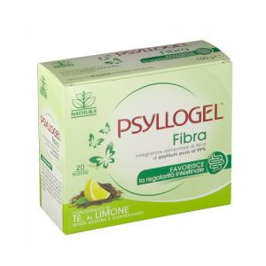 Psyllogel Fibra Lemon Tea Flavor Food Supplement 20 Sachets