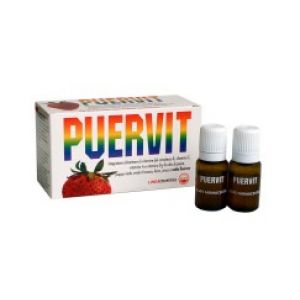 Puervit Integratore 10 Flaconcini da 10 ml Con Tappo Serbatoio