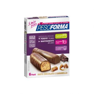 Pesoforma meal replacement chocolate and caramel bars 12 bars