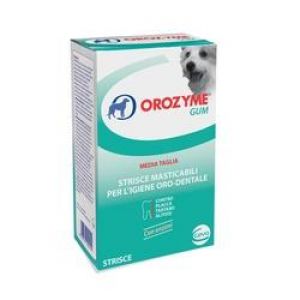 Ceva Orozyme Gum Chewable Strips Oral Hygiene Dogs Medium Size 141 g